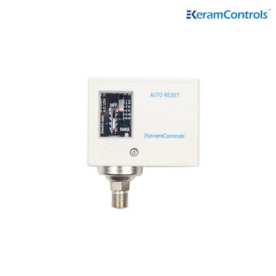 Công tắc áp suất điều chỉnh bằng thép không gỉ IP54 Công tắc dòng chảy chênh lệch áp suất màu trắng